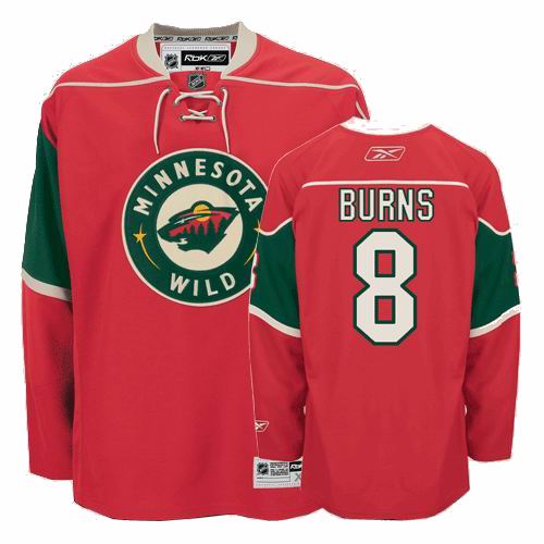 Minnesota Wild 8 BURNS red men nhl ice hockey  jerseys