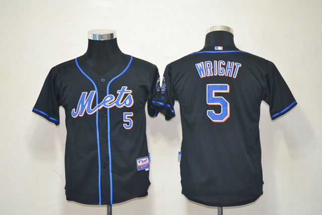 Mlb New York Mets WRIGHT 5 blue kids jerseys