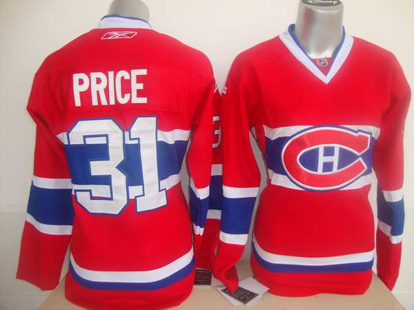 Montreal Canadiens #31 Carey Price Red CH Patch women NHL Jersey