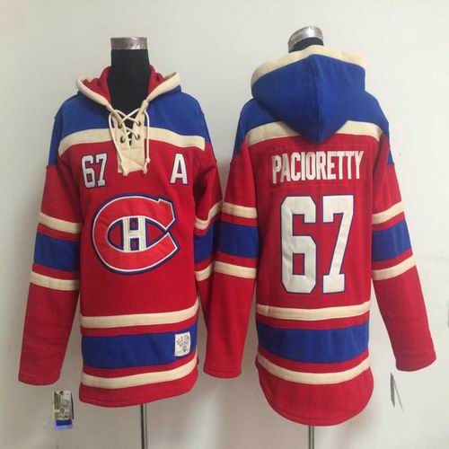 Montreal Canadiens #67 Max Pacioretty red Ice hockey Hooded Sweatshirt