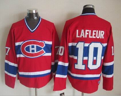 Montreal Canadiens 10 Guy Lafleur Red throwback CCM nhl ice hockey  jerseys