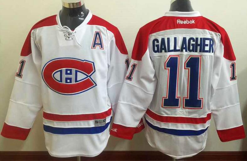 Montreal Canadiens 11 Brendan Gallagher white men nhl ice hockey jersey