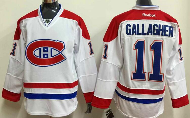 Montreal Canadiens 11 Brendan Gallagher white nhl ice hockey  jerseys