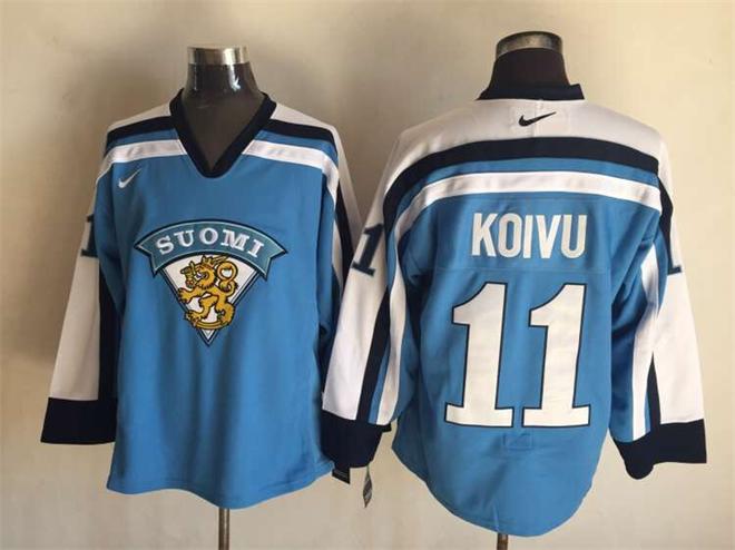 Montreal Canadiens 11 Saku Koivu skyblue nhl ice hockey  jerseys