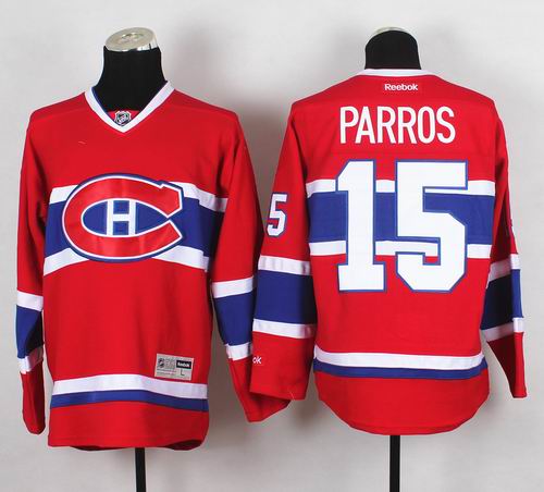 Montreal Canadiens 15 George Parros Red nhl ice hockey  jerseys