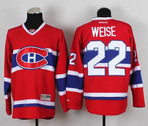 Montreal Canadiens 22 Dale Weise Red nhl ice hockey  jerseys