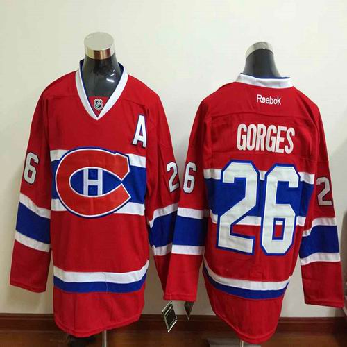 Montreal Canadiens 26 Josh Gorges Red nhl ice hockey  jerseys