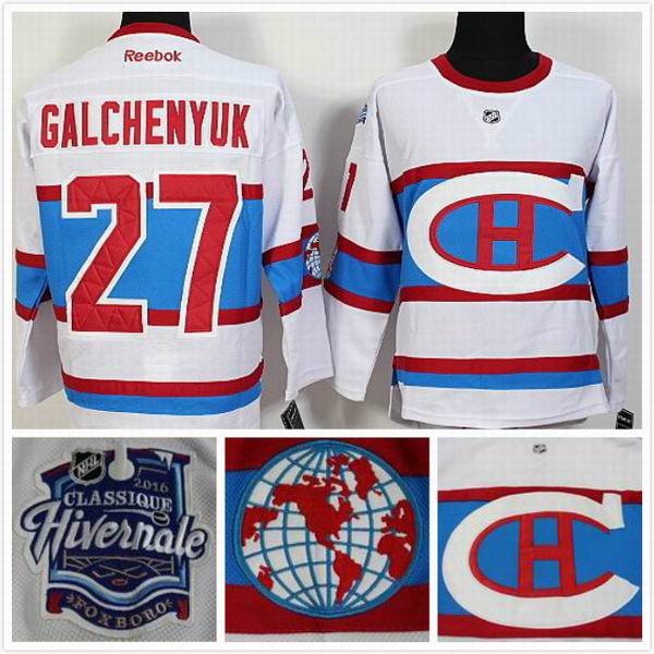 Montreal Canadiens 27 Alex Galchenyuk White nhl ice hockey  jerseys 2016 winter classic patch