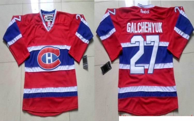 Montreal Canadiens 27 GALCHENYUK Red CH Patch nhl ice hockey  jerseys