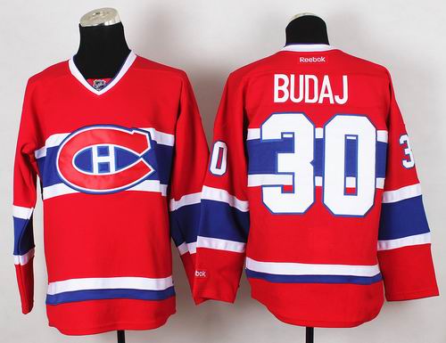 Montreal Canadiens 30 Peter Budaj Red nhl  ice  hockey  jersey