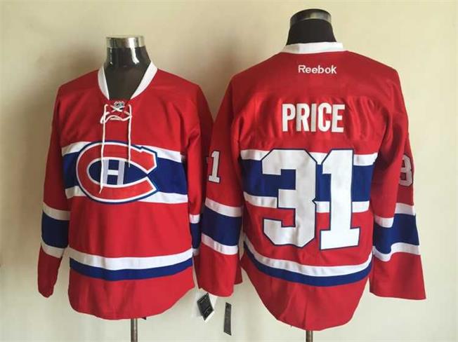 Montreal Canadiens 31 Carey Price Red nhl ice hockey  jersey