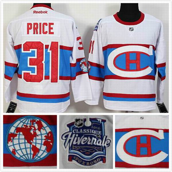 Montreal Canadiens 31 Carey Price white nhl ice hockey  jerseys 2016 winter classic patch