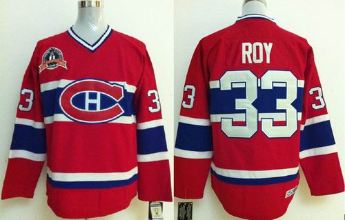 Montreal Canadiens 33 Patrick Roy CH Red nhl ice hockey  jerseys CCM