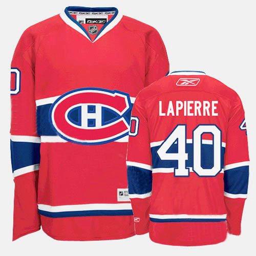 Montreal Canadiens 40 LAPIERRE red nhl ice hockey  jerseys