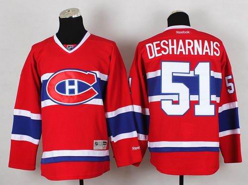 Montreal Canadiens 51 David Desharnais Red New CH Stitched nhl ice hockey  jerseys