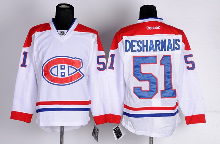 Montreal Canadiens 51 David Desharnais White nhl ice hockey  jerseys