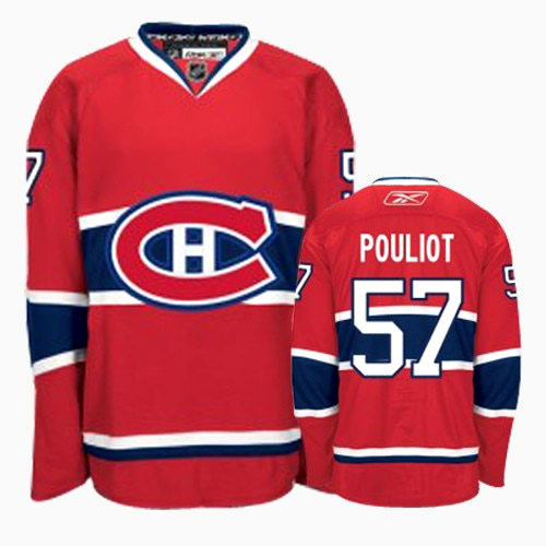 Montreal Canadiens 57 Pouliot Red  nhl ice hockey  jerseys