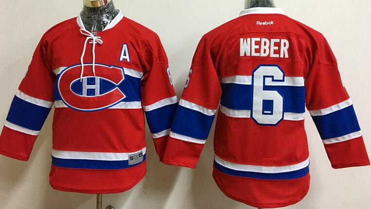 Montreal Canadiens 6 Shea Weber Red nhl ice hockey  jerseys A patch