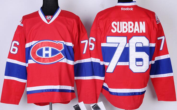 Montreal Canadiens 76 P.K. Subban red nhl ice hockey  jerseys