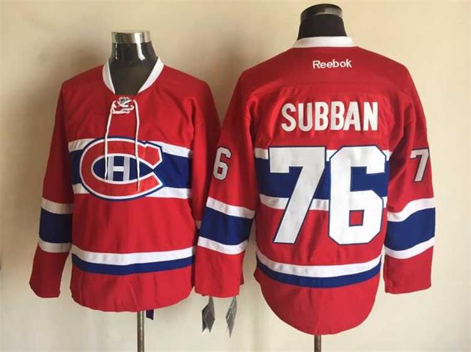 Montreal Canadiens 76 Pk Subban red nhl ice hockey  jerseys