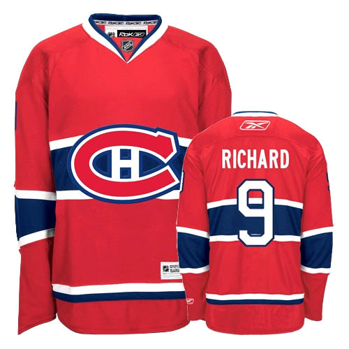 Montreal Canadiens 9 Maurice Richard Red Home nhl ice hockey  jerseys