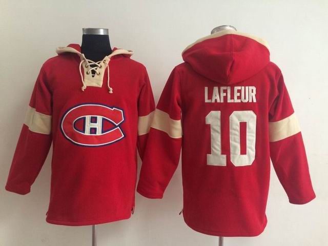 Montreal Canadiens Guy Lafleur 10# Red Ice hockey Hooded Sweatshirt