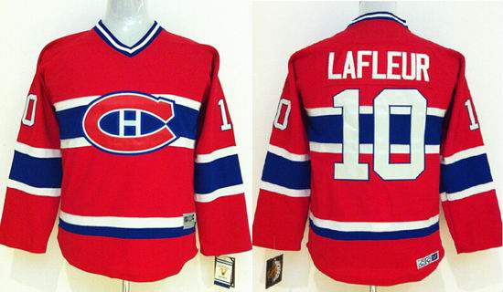 Montreal Canadiens Guy Lafleur 10 red kid nhl hockey Jerseys