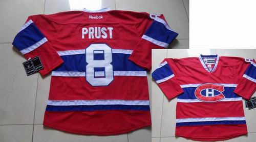 Montreal Canadiens PRUST 8 red nhl ice hockey  jerseys