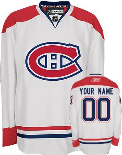 Montreal Canadiens White Road Authentic NHL Jersey Custom any name number