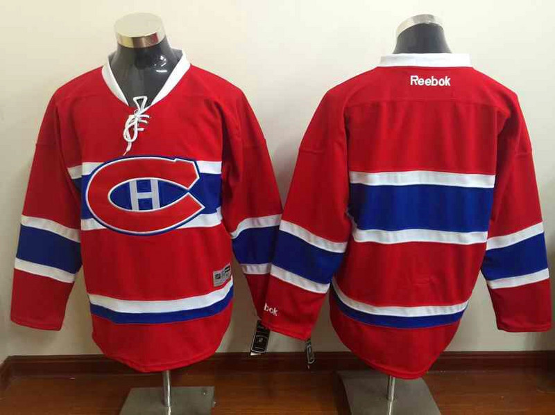 Montreal Canadiens blank red nhl ice hockey  jerseys