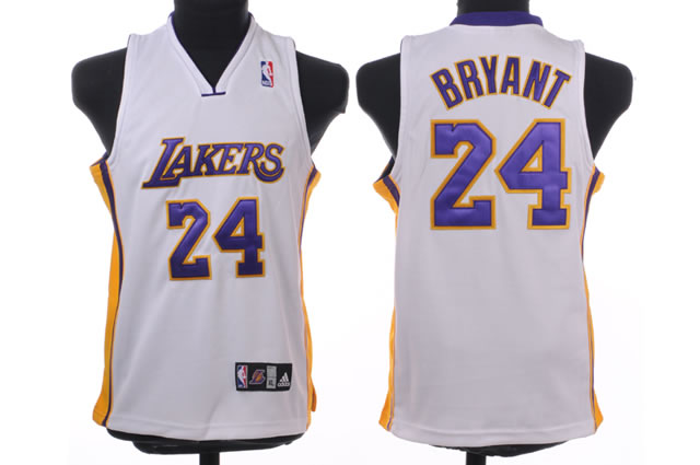 Adidas Los Angeles Lakers #24 Kobe Bryant Yellow NBA  Kid Jerseys