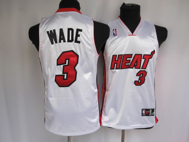 NBA #3 WADE White kids Jerseys