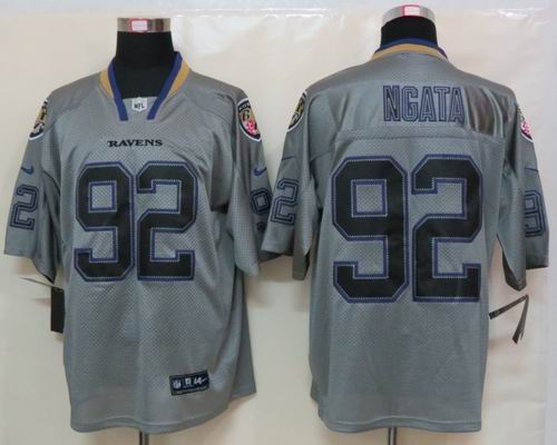 NEW Nike Baltimore Ravens 92 Ngata Lights Out Grey Elite Jerseys