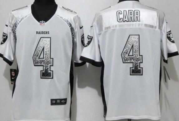 NEW Nike Dallas Raiders 4 Carr Drift Fashion White Elite Jerseys