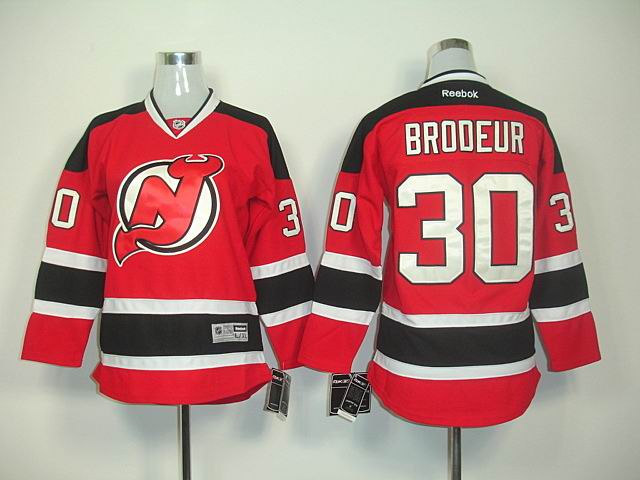 NHL New Jersey Devils #30 BRODEUR Red kid Jersey