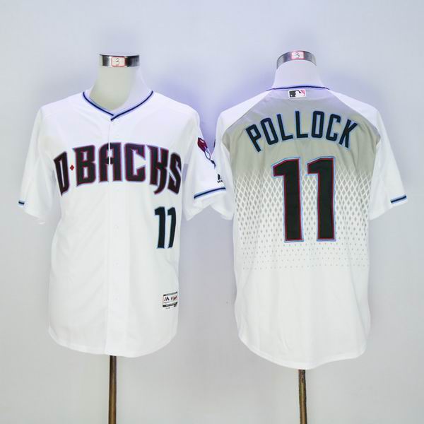 New Arizona Diamondbacks 11 A. J. Pollock White Stitched men baseball mlb Jersey