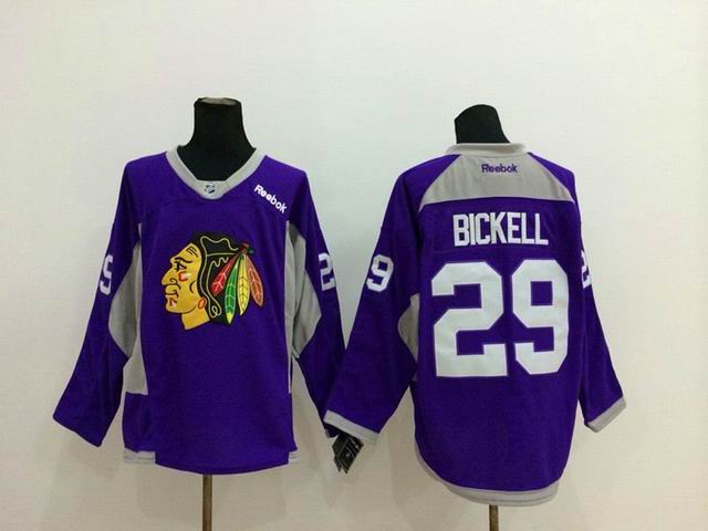 New Chicago Blackhawks Bryan Bickell 29 purple Jerseys