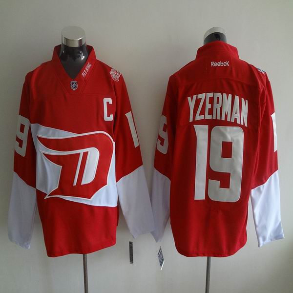 New Detroit Red Wings Steve Yzerman 19 red men ice hockey nhl jersey C patch