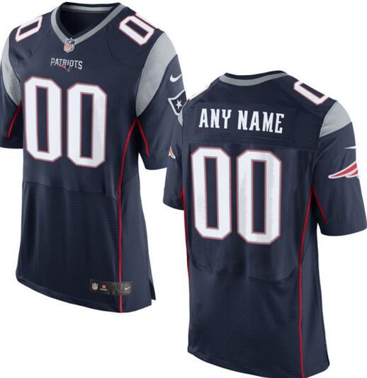 New England Patriots Nike Navy blue Custom Elite Jersey for Men women youth kids