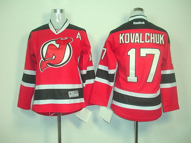 New Jersey Devils #17 Ilya Kovalchuk Red NHL Kid Jerseys