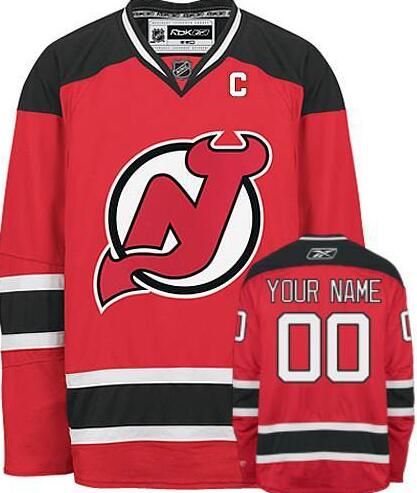 New Jersey Devils Red Home Authentic NHL Jersey Custom any name number