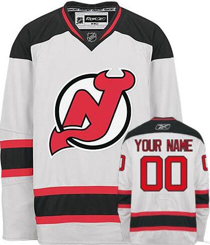 New Jersey Devils White Road Authentic NHL Jersey Custom any name number