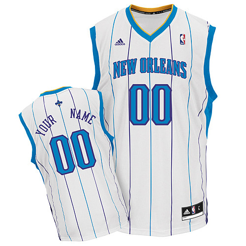 New Orleans Hornets Custom white adidas Home Jersey for sale