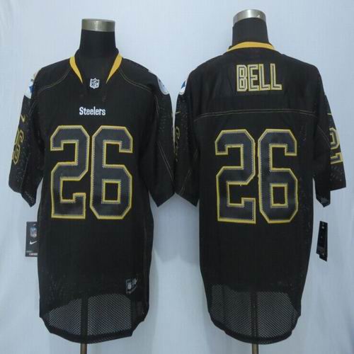 New Pittsburgh Steelers 26 Bell Lights Out Black Elite Jerseys