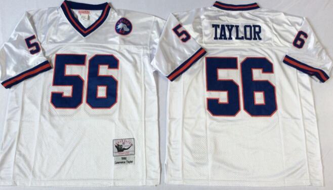 New York Giants 56 Lawrence Taylor Throwback white nfl Jersey