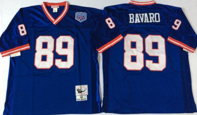 New York Giants 89 Mark Bavaro blue Throwback nfl Jersey