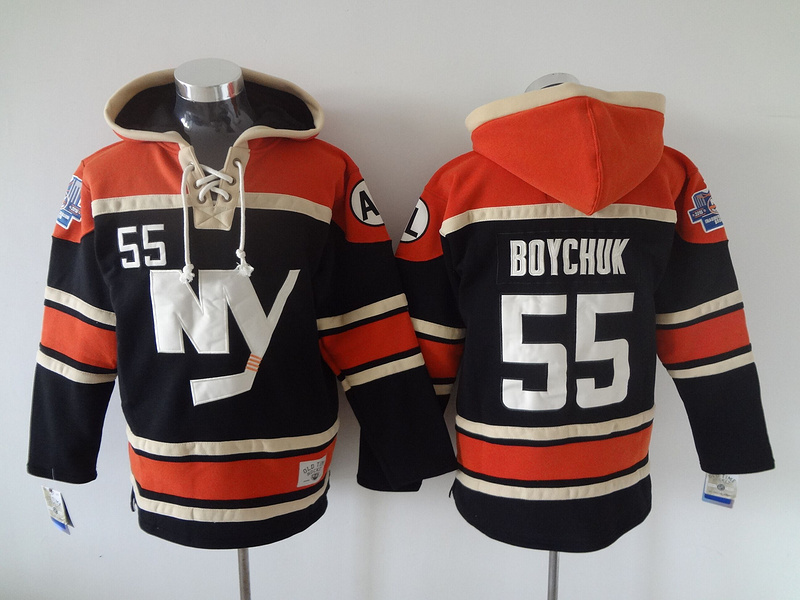 New York Islanders #55 Johnny Boychuk black orange ice hockey jersey