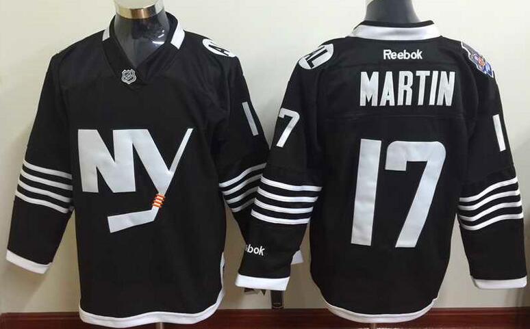 New York Islanders 17 Matt Martin black nhl ice hockey men jerseys