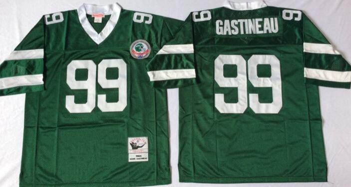 New York Jets 99 Mark Gastineau men green Throwback NFL football Jerseys