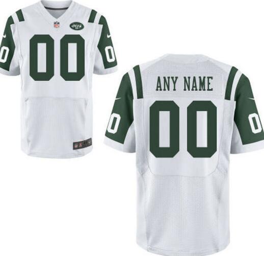 New York Jets Nike White Custom Elite Jersey for Men women youth kids